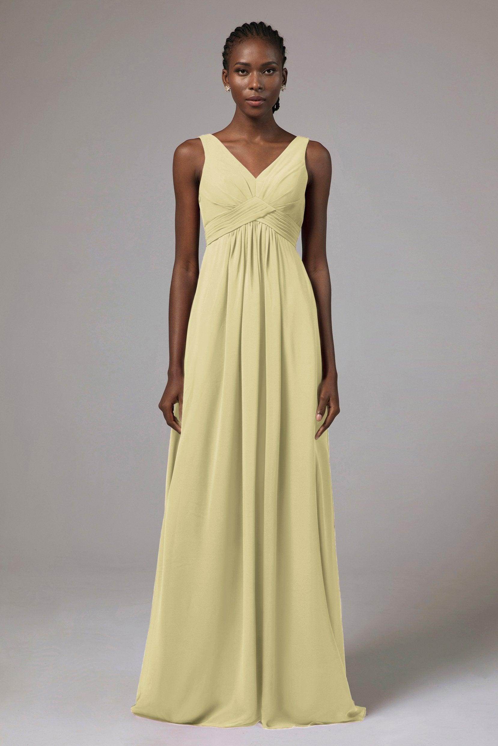 A-Line Floor Length Chiffon Bridesmaid Dress Formal Dresses CB0411 - COCOMELODY